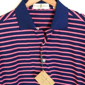 New Fairway & Greene Large Blue Pink Polo
